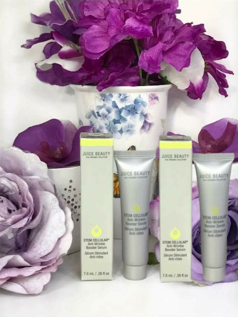 Juice Beauty Stem Cellular Anti-Wrinkle Booster Serum Duo Minis 7.8 ml each BNIB
